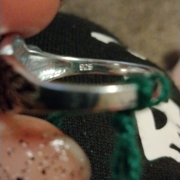 Natural Custom Red Onyx & Marcasite 925 Ring - Picture 6 of 6